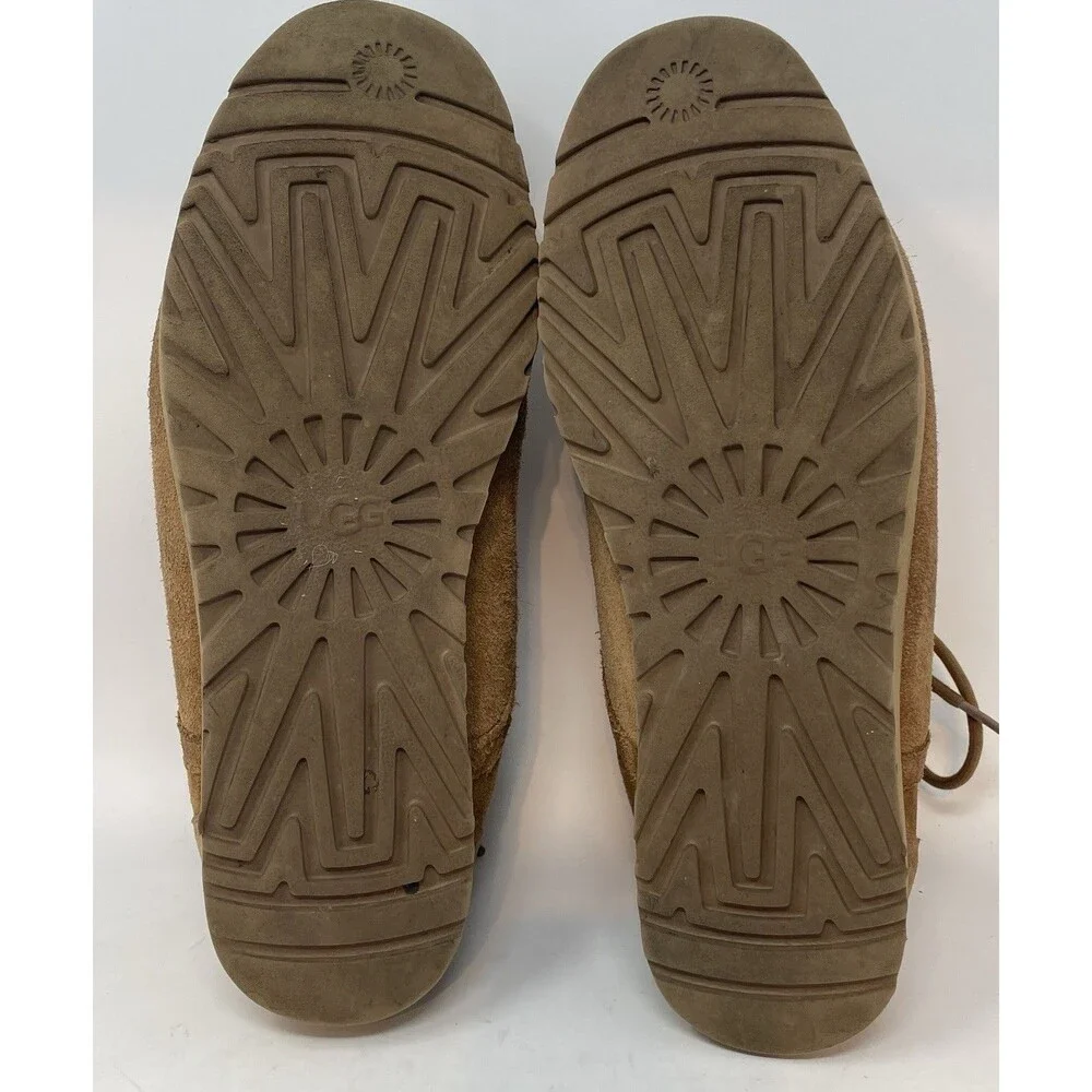 UGG Bethany Chukka Suede Boots Lace Up Sheepskin Lining Size 10
